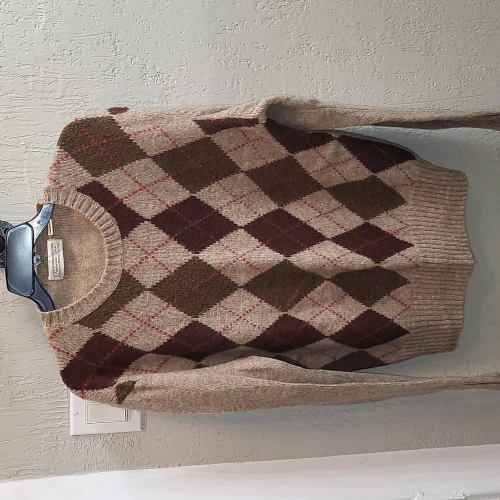 Vintage Anderson Little 100% Shetland Wool Argyle Sweater